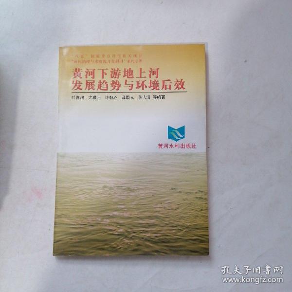 黄河下游地上河发展趋势与环境后效——“八五”国家重点科技攻关项目“黄河治理与水资源开发利用”系列专著