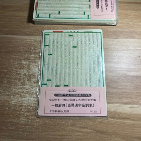 稀缺老物件：1973年新改定版 一枚辞典（当用汉字音训表，塑料卡） 实物图 库存全新