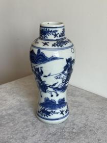 青花瓷瓶观音瓶人物瓶陶瓷瓶子老瓶子插花器花瓶古瓷器纯手绘彩绘摆件