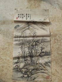 海上名家，兴化人，舒伯展---青绿山水，，