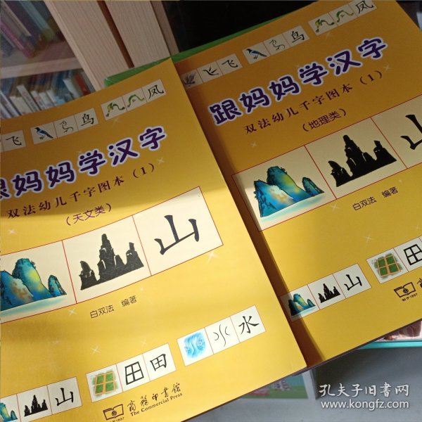 商务印书馆跟妈妈学汉字1幼小衔接图解汉字学前识字1000字幼儿汉字启蒙（天文、地理类）