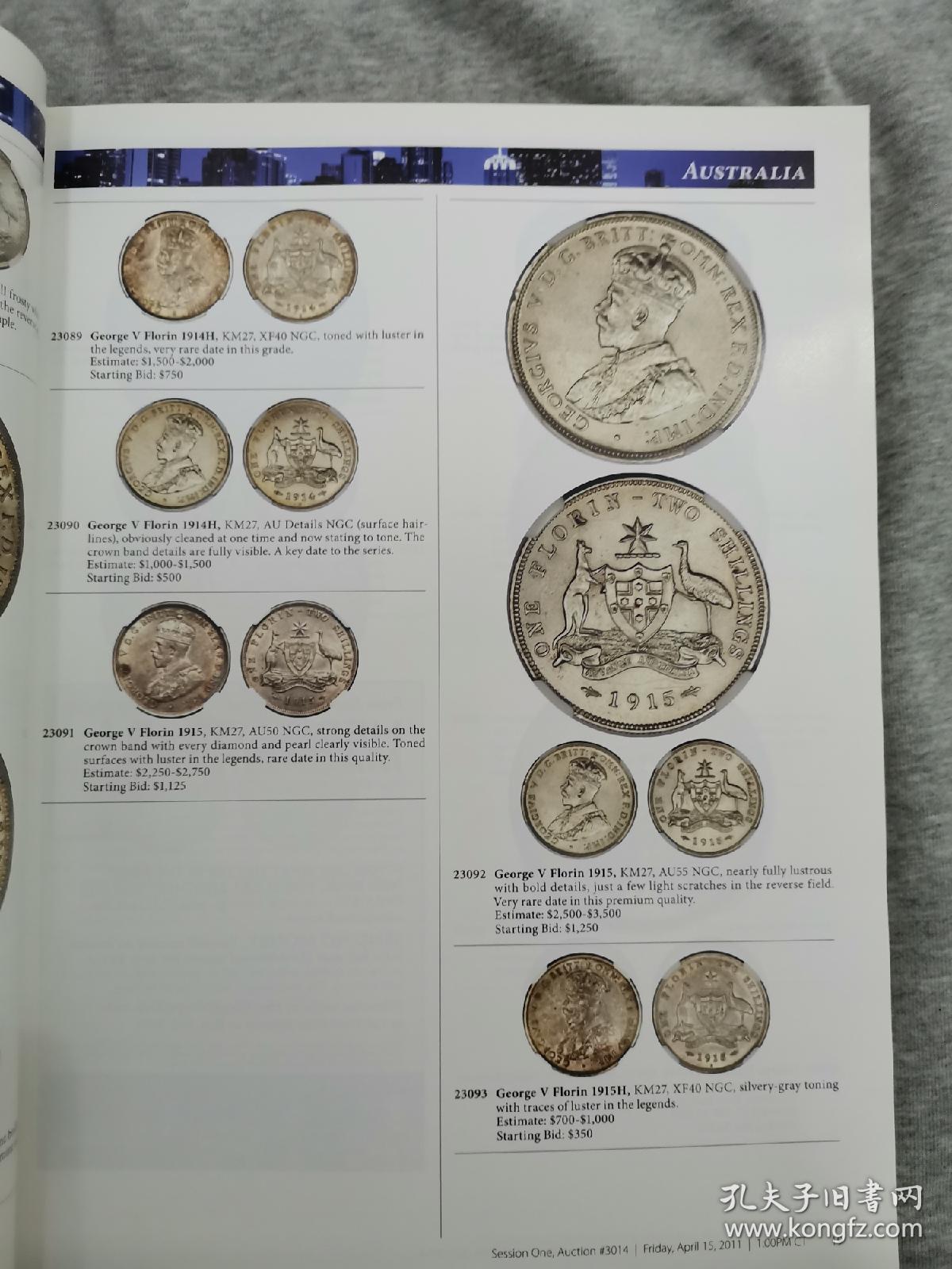 WORLD&ANCIENT COINS 2011年 CHICAGO world & ancient coins auction 世界古钱币拍卖图录 英文原版