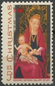 美国邮票 1967年 圣诞节绘画 雕刻版 1全新 US-BL01 DD