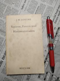 Satiren,Farcen und Hanswurstiaden (J.W.Goethe) 歌德著作 德语原版