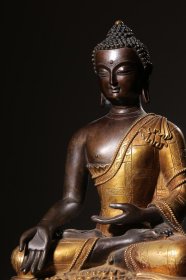 清铜鎏金释迦摩尼坐像