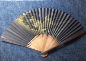山水画老扇子一把（或为80年代左右，看着像是手绘，长29.5cm，品相佳，夏将至，或用或藏皆可，喜欢的拍）