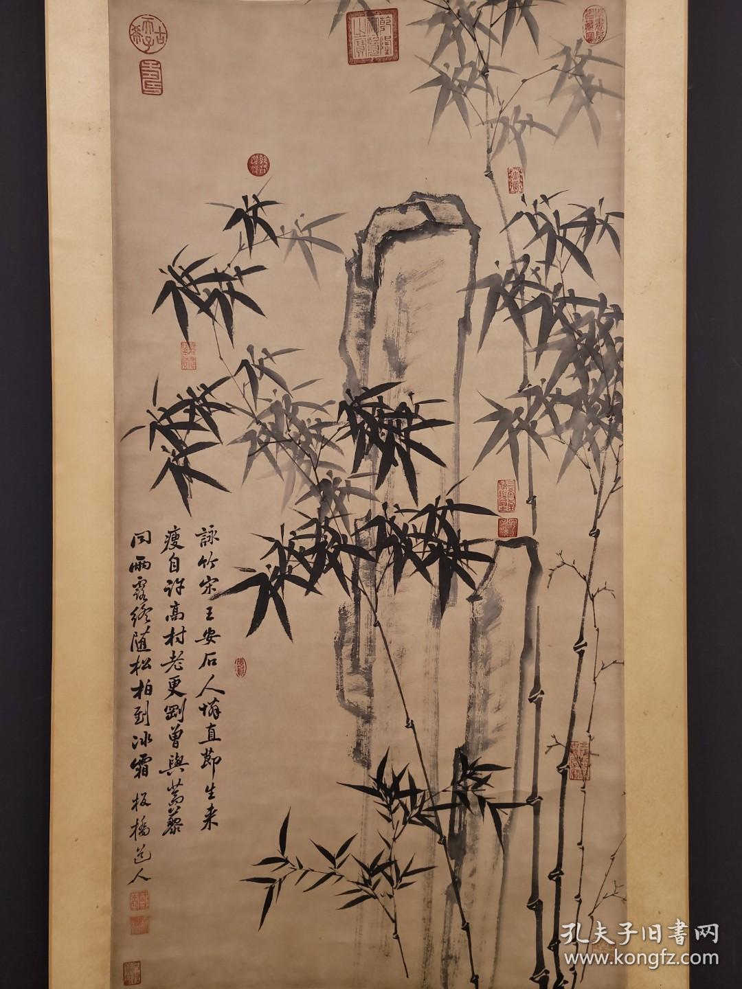 旧藏 郑板桥 精品纸本墨竹 画心