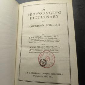 A pronouncing dictionary of american english