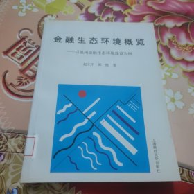 金融生态环境概览:以温州金融生态环境建设为例 馆藏 正版 无笔迹