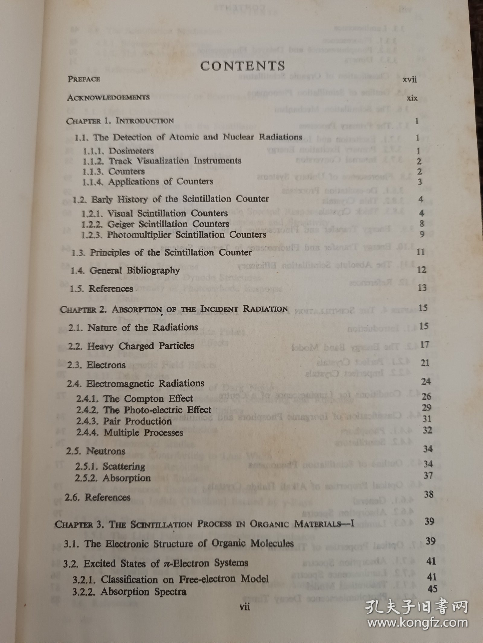 The Theory and Practice of Scintillation Counting 〈闪烁计数的理论与实践〉〔目录见图〕