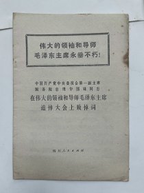 在伟大的领袖和导师毛泽东主席追悼大会上致悼词