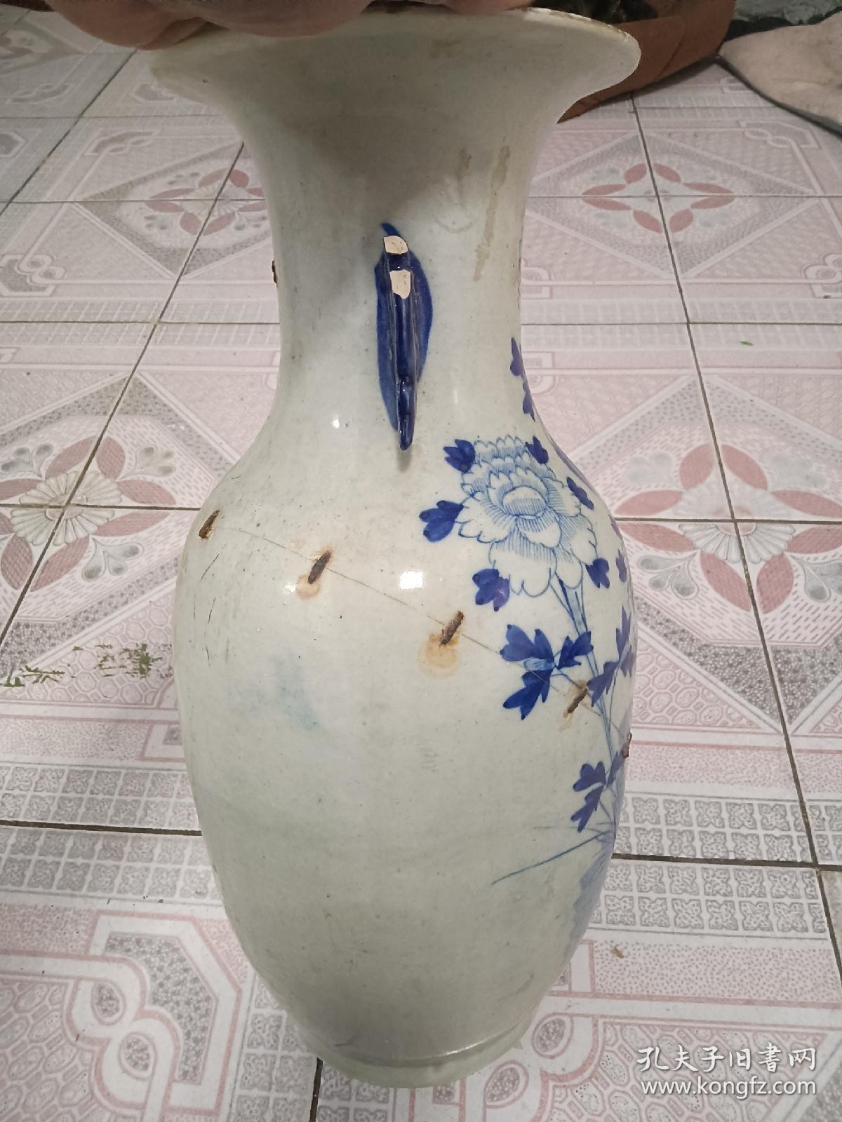 老瓷器标本 老残瓷花瓶