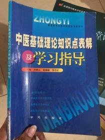 中医基础理论知识点表解及学习指导