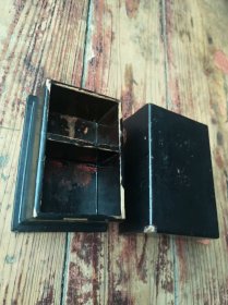 清代印盒，漆器盒，盛点印泥可放印章