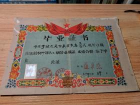 1962年甘肃省灵台县第一中学毕业证书