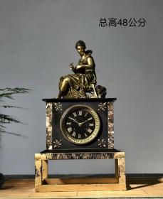 进口老座钟，18世纪法国宫廷古典时钟，(塞缪尔马蒂&Cie) 十八世纪早期PAUL SORMANI制 。罗马数字表盘鎏金外壳为大理石制作，前边框水晶玻璃制作纹饰精美，高贵典雅！走打，正品老货，投资收藏品 （正品老货非新仿）