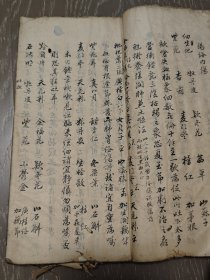 首现 清代中医抄本《竹竿山人医案》一册，大厚本130多筒子页，清代名医何书田的医案，古书古籍线装书手抄本稿本