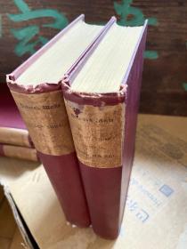 狄更斯全集之
The Adventures Of Oliver Twist &Pictures From Italy（雾都孤儿+意大利图片）两卷本 30帧著名插画家的原版钢版油印插图 上书口刷金 毛边本古董书 第二卷有数十页毛边书页尚未裁开