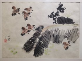 祝焘 花鸟63×44册页 （保真私洽）祝焘笔名竹樵，（1933-2021）笔名竹樵，贵州省绥阳县人。中国美术家协会会员，国家一级美术师，太原市文联专业画家、国家一级美术师、中国美术家协会会员、山西省文联委员、山西省美术家协会理事、山西省花鸟画研究会名誉会长、山西省山水画研究会名誉会长、雪涛艺术研究会理事等。退休前担任太原市美术家协会副主席。