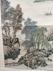 北京画家、胡玉珠老师作品（春山人家）、保真、保手绘（外尺约：145厘米*54厘米、画心约66.5厘米*46.5厘米）品相如图、自定、接受商品现状、到货后不接受任何理由找后找后账、收藏品不退换、合作愉快！