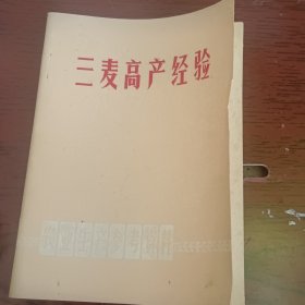 三麦高产经验