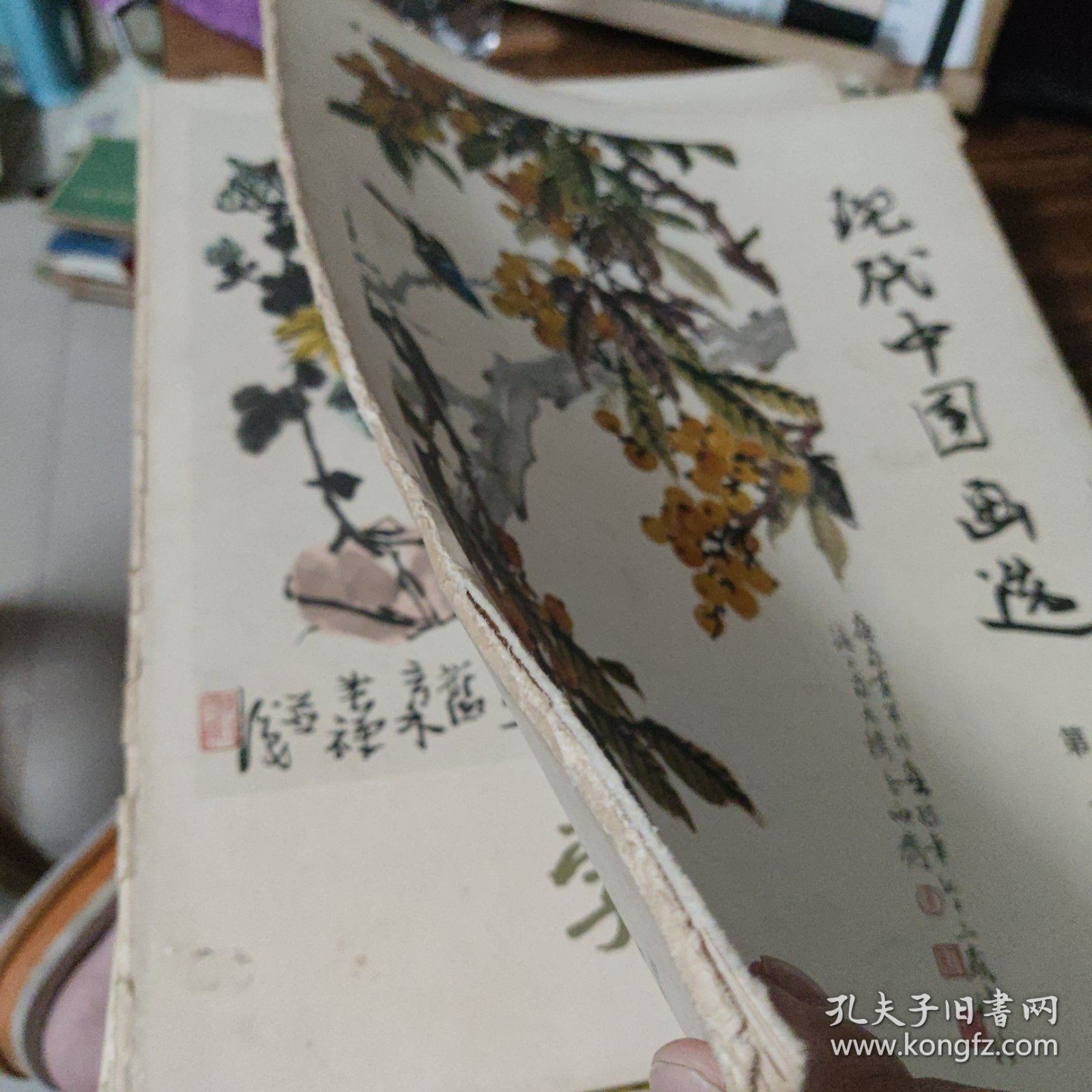 现代中国画选（第三辑）16张全 （内活页16张全）～ 人民美术出版社（外套边有损，内活页12张品好，达9品）1979年版