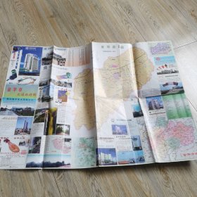 浙江老地图金华市交通旅游图2000年