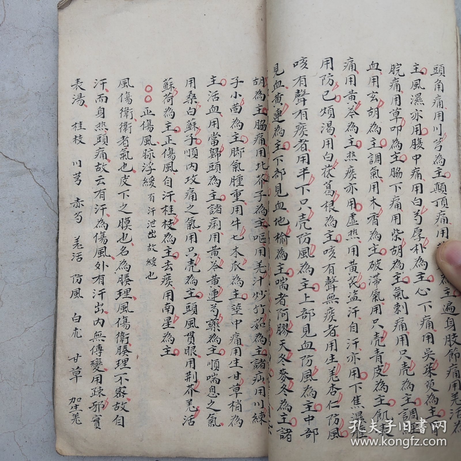 清代早期《千金解救歌》等药方中医手抄本一厚册，字体书法飘逸好最后带图一厚册