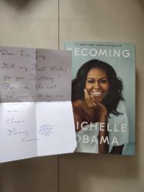 BECOMING-MICHELLE OBAMA [精装16K 基本全新,书中有漂亮的赠书留言]