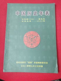 中国历史年表