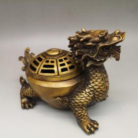 黄铜 龙龟香炉