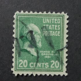美国邮票 1938年历届总统-加菲尔德 1枚销
