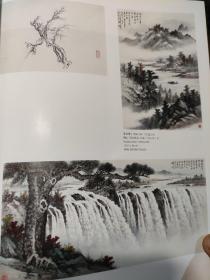 画页（散页印刷品）—书画——山居图【张大千】。溪山行旅，文彩双鸳鸯，落叶诗画卷【溥儒】。风迴江岸，松涛飞瀑图【黄君璧】。无声的呼唤，太行仙乡【贾又福】。羊圈山村【张仃】1774