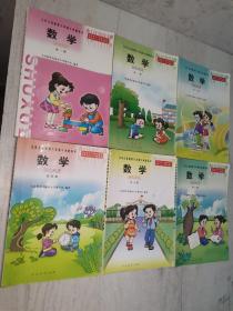 九年义务教育六年制小学教科书：语文（全十二册，数学（全十二册），自然（全十二册），思想品德（全十二册）共48册