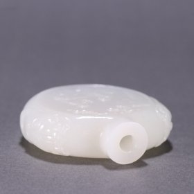 清 和田玉人物故事鼻烟壶