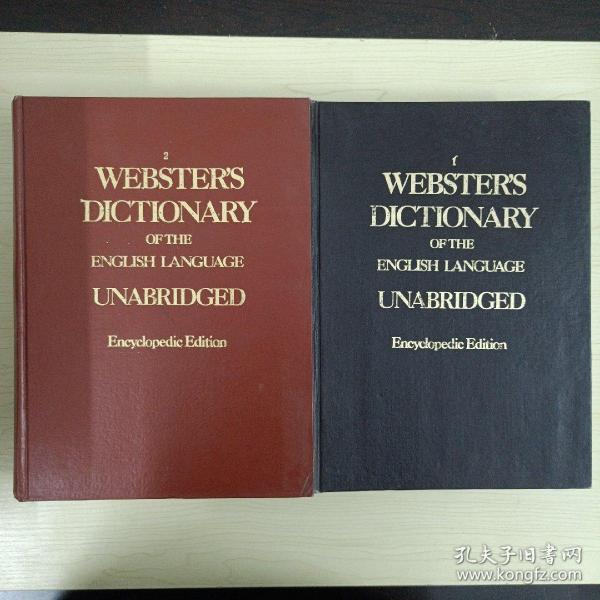 WEBSTER’S DICTIONARY韦氏英语大词典1.2共2册 精装大16开，原版影印