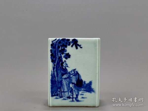 清乾隆青花八仙人物纹笔筒13.3/10厘米