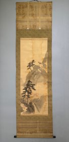 日本名家绘画：川端玉章《秋山鹿鸣图》（保真、附原箱，其子川端茂章鉴题）