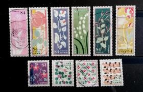 日本信销邮票～2022年问候邮票《生活的花》10全