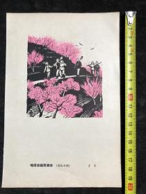 五六十年代画片  唱得幸福落满坡  古元作品.