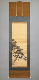 日本名家绘画：铃木松仙《舞子海滨图》（保真，附原箱）