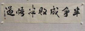 保真书画，陕西名家，兴平市书协副主席，张建康书法《半争成败半悟道》35×138cm，软片。