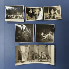 约五、六十年代 舞台演出 照片（一组6枚）—— 一张有裂（包邮）！