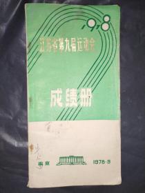 江苏省第九届运动会成绩册（1978年南京）85页