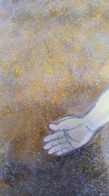 绢本（晴山）手绘 岩彩相扑人物画 至少60~70年代之前的作品！
