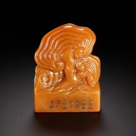 童大年篆 田黄石灵芝钮印章