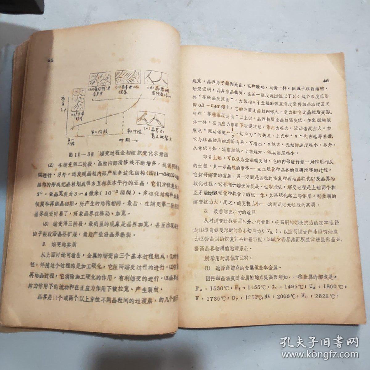 金属学与热处理补充教材(16开油印本)