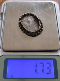 清代银鎏金帽饰