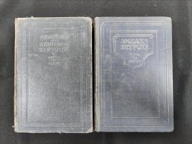 ancient and medieval history 古代和中世纪史 modern History 近代史 两册合售 精装 民国 多图