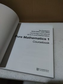 Cambridge International AS & A Level Mathematics Pure Mathematics 1 Coursebook【内页干净，品如图】